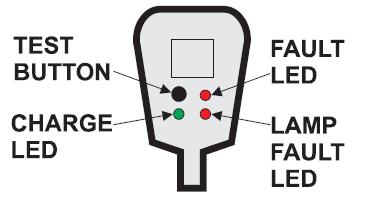 In der Version CBS können die Fluchtwegleuchten an eine zentrale Batterieversorgung angeschlossen werden. LED-Anzeigenfeld: Im Falle eines Fehlers in der Notleuchte (z.b.