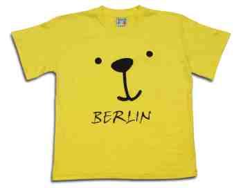 Kids T-Shirt Bärchen gelb Material: 100 % Baumwolle 10 g/m² Rundhalsausschnitt, Doppelnähte, Babygrößen 6-9 mit Knopfleiste am Kragen Gr. 6 010-601 Gr. 7 010-60 Gr. 86 010-60 Gr. 9 010-60 Gr.