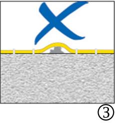 (Bild2). - Kreuzen sich konstruktionsbedingt zwei Injektionsschläuche z. B. im Stoßbereich, so ist der obere als PVC-Verpressende auszubilden (Bild 2).