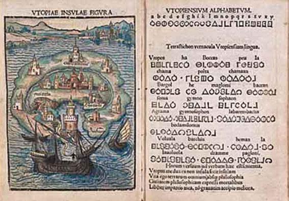 Utopien Stehen im Kontrast zur gesellschaftlichen Wirklichkeit Thomas Morus (1516): Utopia: Gemeinschaftsgüter sind zentral Francis Bacon (um 1622): New Atlantis: Das