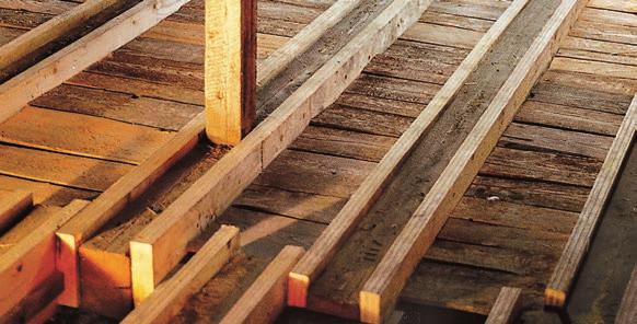 Faserrichtung 0,01 % ^ zur Faserrichtung 0,32 % ^ zur Plattenebene 0,24 % Plattenlängsrichtung typische AnwenDungen: Sparren Kerto kann als Sparren oder Riegel im Holzbau eingesetzt werden.