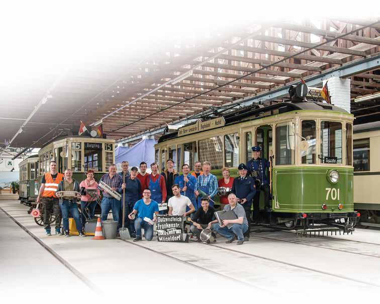 UNSER VEREIN ENGAGIERT SICH Das Historische Straßenbahndepot St. Peter zeigt die wichtigsten und schönsten Straßenbahnwagen Nürnbergs von 1881 bis heute.