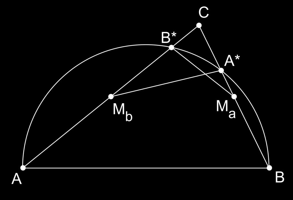 Aufgabe Im abgebildeten Dreieck ABC sind M a und M b Seitenmittelpunkte.