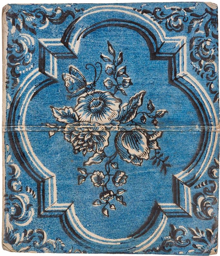 Tapete als Buchumschlag #89 Papiertapete. Europa, Ende 18. Jahrhundert. Maße / Umfang: 17,5 x 10,5 cm (geschlossen).