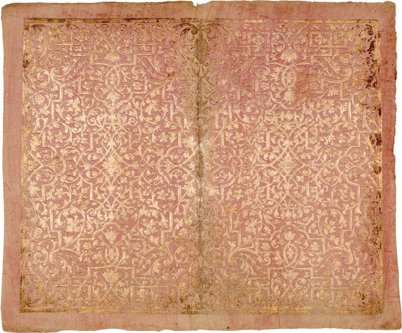 #30 Simon Haichele (tätig ab 1740, gest. nach 1749): Brokatpapier. Augsburg, zwischen 1740 und 1750. Maße / Umfang: 43,5 x 36 cm. Ganzer Bogen.