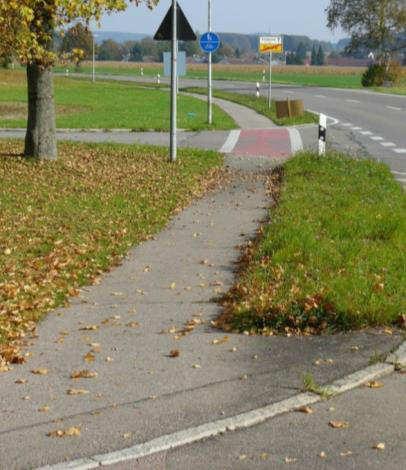 1,5 m) bestehendes Radverkehrsangebot verbreitern (2,50 m breit) sowie Sicherung der Radwegausleitung an den Ortseingängen