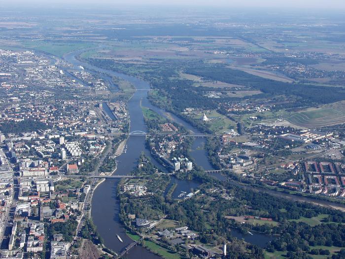 Klärwerk Magdeburg / Gerwisch Luftbild, Lage im