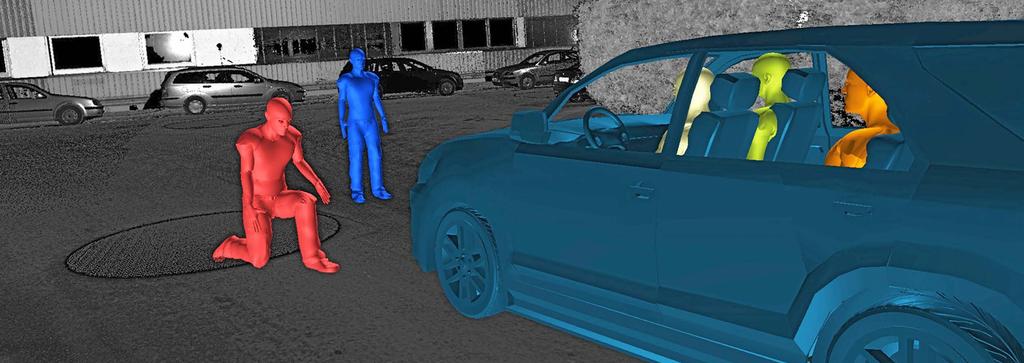 3D-Verfahren beim BLKA Virtueller Tatort mit 3D-Modellen Die Rohscans eines Terrestrischen Laserscanners (TLS) beinhalten keine RGB Farbinformation und werden üblicherweise in Graustufen je nach