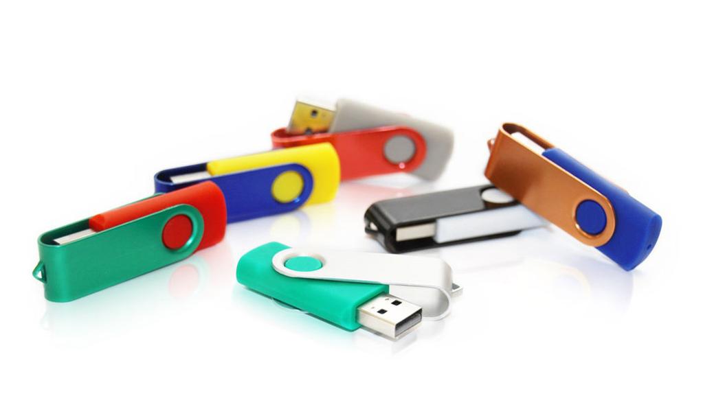 Für Ihr USB-Werbemittel stehen 8 verschiedene Farben für den Stickkörper und 6 verschiedene Farben für den Aluminiumbügel zur Verfügung.