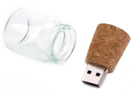 USB-Modell: KORK + GLAS Der Werbe-USB-Stick bzw.