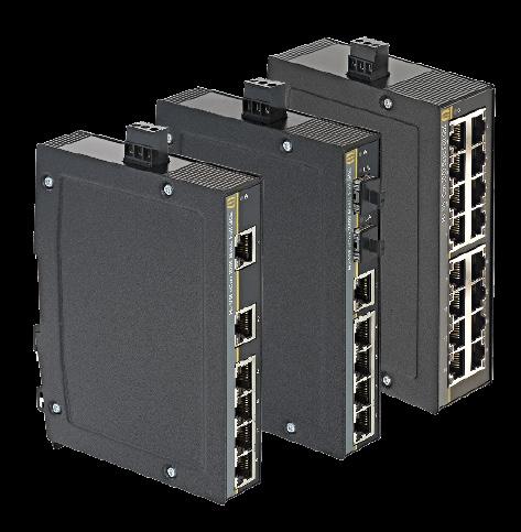 HARTING Ha-VIS econ Switches Ha-VIS econ 3000 Full Gigabit Ethernet Basic 2 bis 16 Ethernet Ports RJ45 und SC/LC (SFP) Unmanaged Plug & Play Ethernet Switches für die Hutschienen montage in