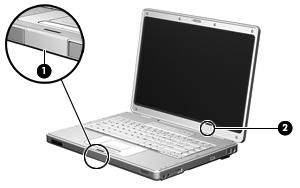 Displaykomponenten Komponente Beschreibung (1) Display-Entriegelungstaste Öffnet den Computer.