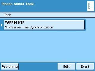 Process description: Open the Task manager (via the hard key, TASK ) and start the Q-App.