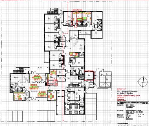 Bauart Massivbauweise Altenpflegeheim drei Plätze 60 60 vollstationäre Pflegeplätze mit zwei Kurzzeitpflegeplätzen (12+24+24)