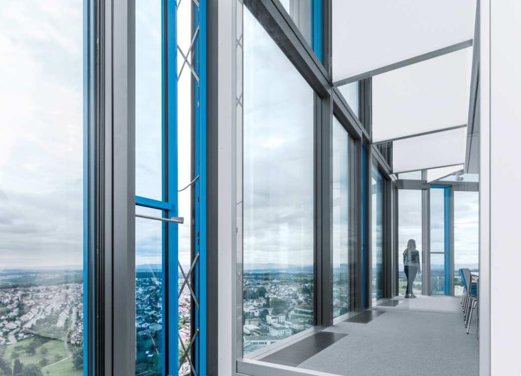 Gebäudesteckbrief AutomationCenter (Fassade) Vollständig verglaste einschalige Elementfassade Technische Besonderheit - Abluftfassade - im