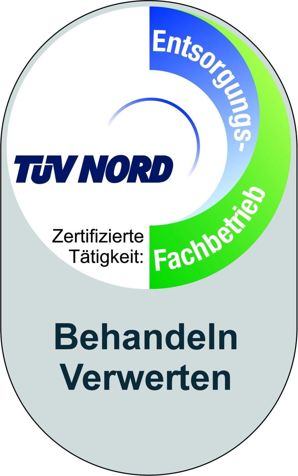Überwachungszeichen der TÜV NORD Umweltschutz