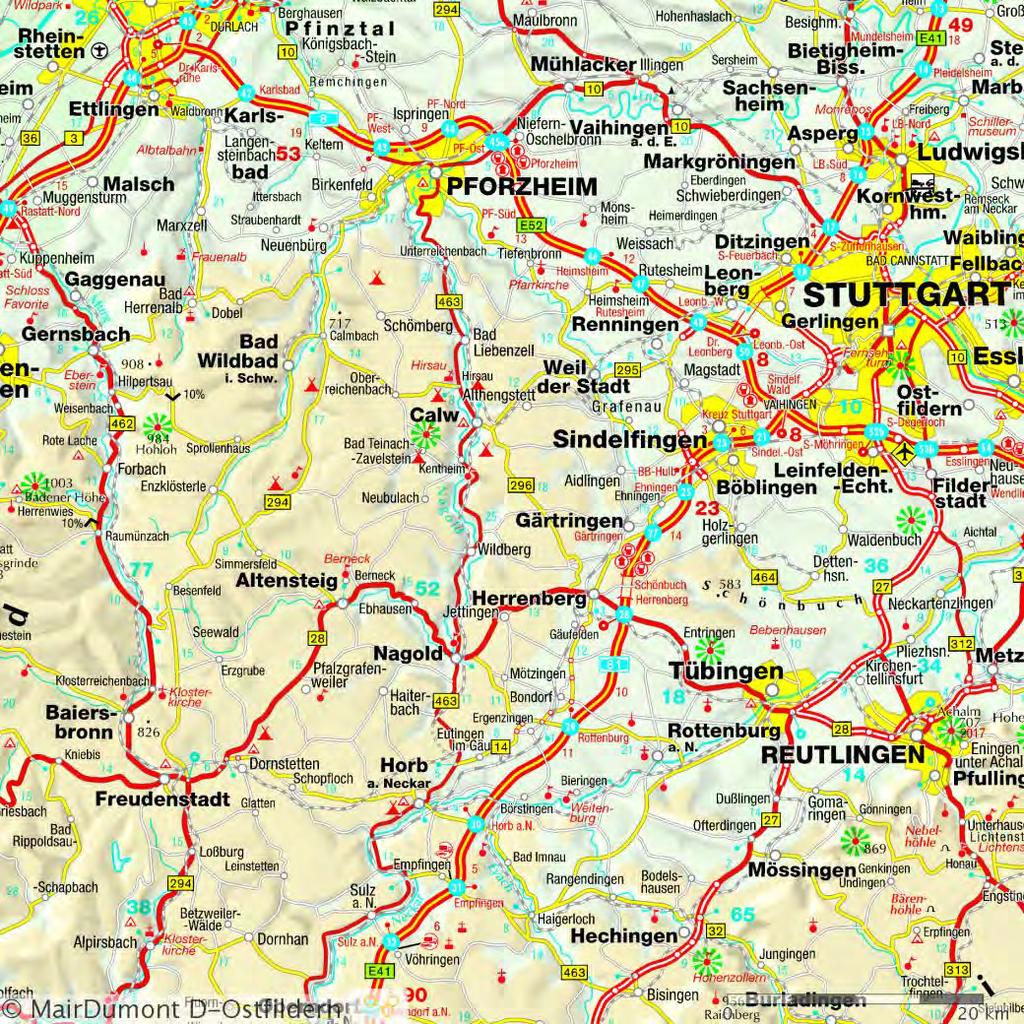 Seite: 9 2. Grundstücksbeschreibung 2.1. Makrolage Übersichtskarte mit Infrastrukturinformationen Infrastruktur Name Entfernung Flughafen Stuttgart ca.
