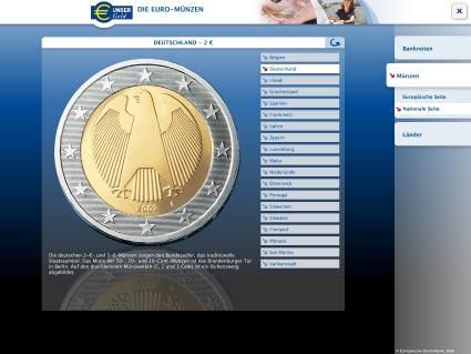 2.1 Die Euro-Banknoten und -Münzen Wie der Name schon sagt, kann man in dieser interaktiven Darstellung
