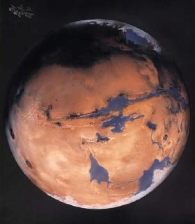 Bildnummer: ma090-10 Wassergefüllte Gräben in der Frühzeit des Planeten Mars.