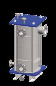 Hauptabmessungen HWP 300 Der HWP 300 kann als reiner flüssig-flüssig, Gas-Gas Wärmetauscher oder als Kondensator mit oder ohne