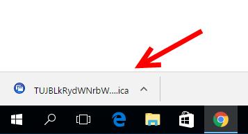 7/9 2.4. Google Chrome Klicken Sie auf das Symbol einer Anwendung. Ein.ica-File wird heruntergeladen. Der Browser Google Chrome lädt das.