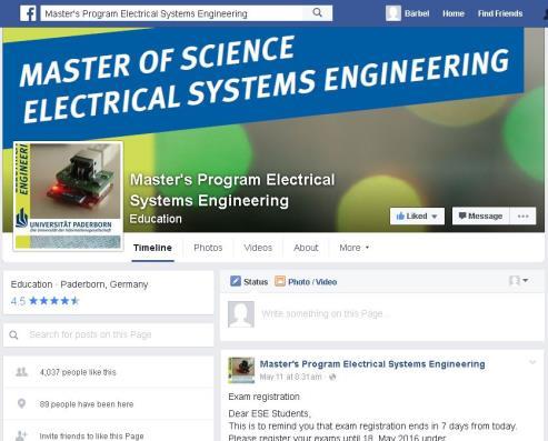 de/ese June 19, 2017 Go MS ESE - International Master's Program Electrical Systems Engineering 41 Information about the Program