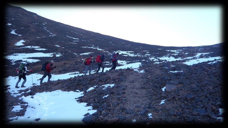 2012, Aufstieg zum Djebel Toubkal Nach einer äußerst unruhigen