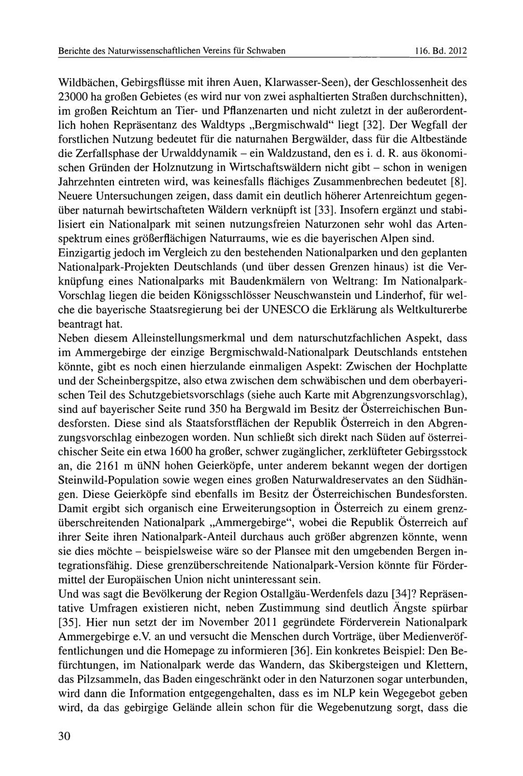 Berichte des Naturwissenschaftlichen Vereins für Schwaben 116. Bd.