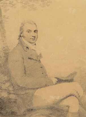 1168 1168* HENRYEDRIDGE London 1769-1821 London Portrait des LordEssex, sitzend (Kniestück) Rückseitig Sammler-Stempel Dr. J.