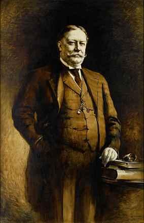 1321 1321 AUGUST BENZIGER Einsiedeln 1867-1955 NewYork Porträt des amerikanischen Präsidenten William Howard Taft Unten rechts signiert und datiert A. Benziger 1909. Ölauf Lwd.