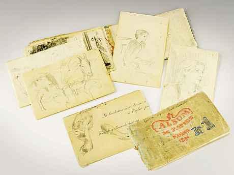 1414 1414 ALBERTANKER Ins 1831-1910 Ins Album de Papier d Amour 1896 Aquarell, Tusche, Kreide und Bleistift, 11,5 x18,5 cm (11 x17,5 cm) CHF 16 000/20 000. EUR 10 000/12 500.