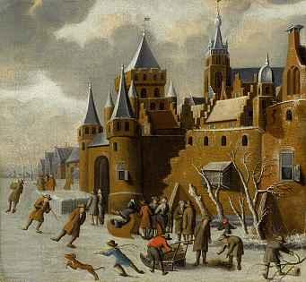 1078 PIETER JANS VANASCH zugeschrieben Delft 1603-1678 Delft Eisvergnügen