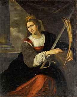 1131* Umkreis des LORENZO LIPPI Florenz 1606-1665 Florenz Hl. Katharina Ölauf Lwd., 123,5 x98cm CHF 3000/4 500. EUR 1900/2 800.