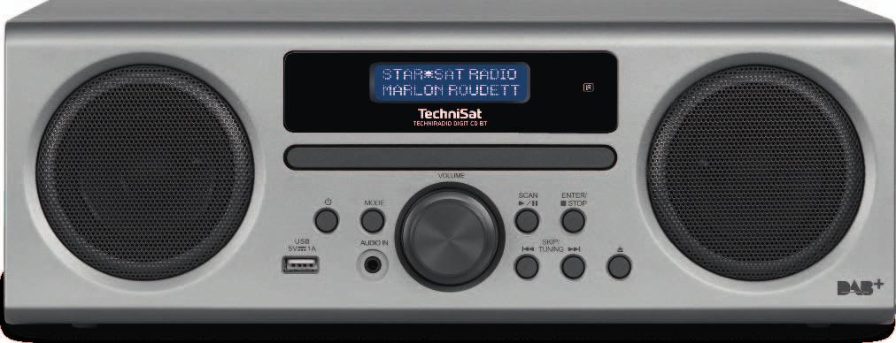 TECHNIRADIO DIGIT CD BT Das TECHNIRADIO DIGIT CD BT steht für Radiounterhaltung in kristallklarer DAB+ Qualität für die ganze Familie.