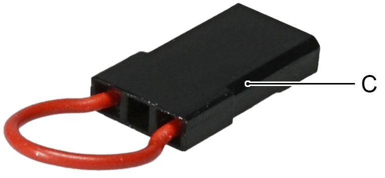 1 B-Modul Seitlicher Port drei-polig (A) Der seitliche Port wird benötigt, um B-Modul mit dem mobilen Endgerät erstmalig zu koppeln.