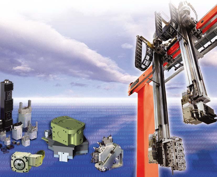 Bereich Automation+Robotik Modulare Bauweise mit Einzelmodulen: Translationseinheiten Rotationseinheiten Greifern mit elektromotorischem, hydraulischem oder pneumatischem Antrieb