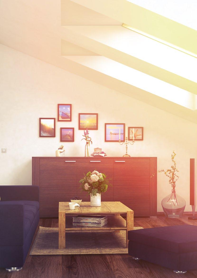 Eine kleine Bildergalerie ist eine gute Wahl, um freie Flächen zwischen einer Dachschräge und einem Möbelstück sinnvoll zu nutzen.