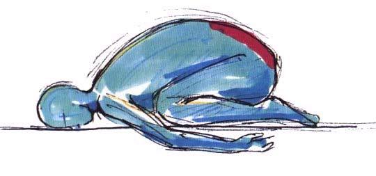 Stretching für die Rückenmuskulatur Setzen Sie sich auf den Boden und stützen Sie sich mit dem rechten Arm setlich ab.