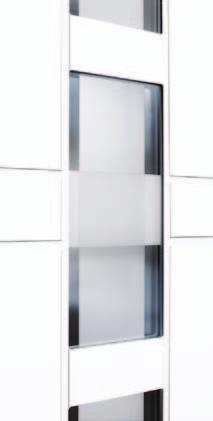 ügelüberdeckende Ausführung, beidseitig Nuten, Iso-Glas Klar,  600 mm, Edelstahl, PZ-Rosette ZRE