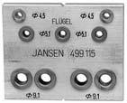 Verarbeitungshilfen Türen Outils d usinage portes Assembly tools doors 499.115 Bohrlehre für Anschraubbänder 550.286, DIN links und rechts einsetzbar VE = 1 Stück 499.