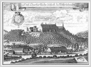 der Fundamente. Thonauers Ansicht der Wolfratshauser Burg zeigt den Zustand am Ende des Mittelalters.