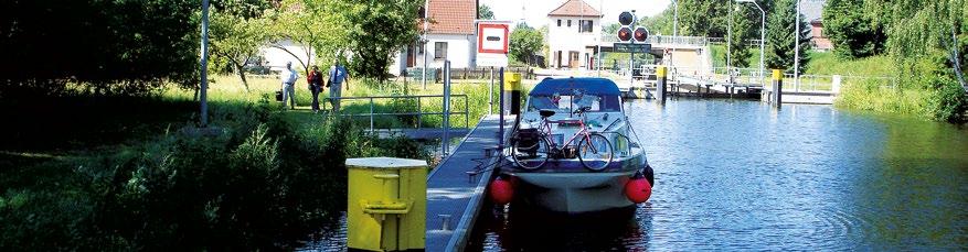 Selbstbedienungsschleusen 45 Müritz-Elde-Wasserstraße in Neustadt/Glewe Achtung: Bei Gefahrenzuständen kann die Anlage durch Betätigung des roten Not-Halt-Schalters neben dem grünen bzw.