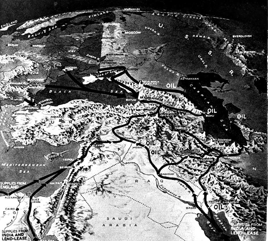 Strategien (Map: Mid-East Oil Routes, 22 November 1941) Neutralisierung der Franzosen und Briten Zionisten: