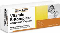 Vitamin B-Komplexratiopharm Kapseln 60 Stück statt 16,95 1) 9,99 41% Doppelherz System Magnesium 400 Citrat 40