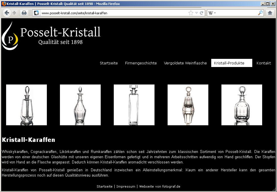 Zur Firmengeschichte siehe: www.posselt-kristall.com/seite/firmengeschichte Firmengeschichte Bruno Posselt Familienbetrieb Posselt Kristall (Bruno Posselt GmbH & Co.