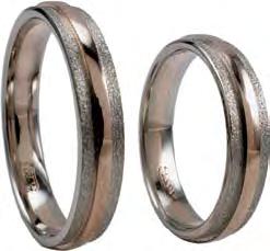 Zweifarbige Ringe Modell: 81449 4 mm breit