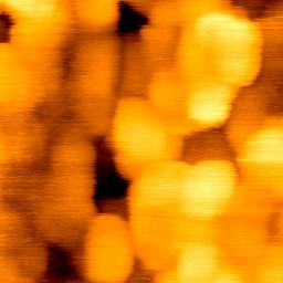 14: Mit Rasterkraftmikroskopie (AFM) aufgenommene Topographiebilder (Bildgröße 1 1 µm) des SnO 2