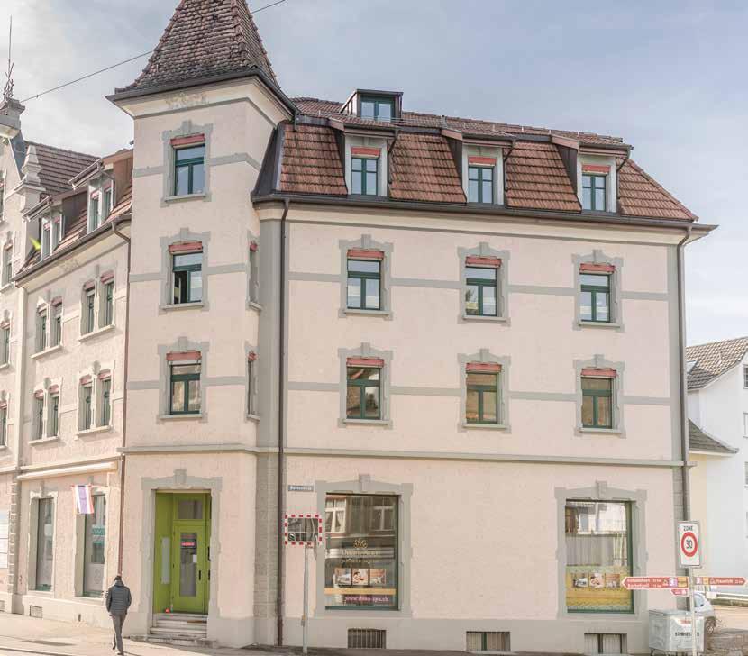 Weinfelden, Bahnhofstrasse 15 Liegenschaftsbeschrieb Geschäftsliegenschaft mit 160 m 2 Wohnen, 884 m 2 Büro, 155 m 2 Verkauf, 466 m
