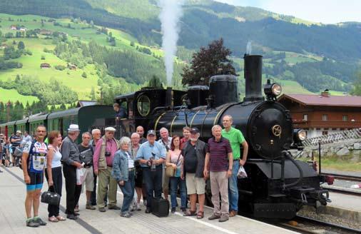 Auch ein Vortrag über die beispiellose jüngste Entwicklung und Geschichte der Bahn nach Krimml war Teil unseres ersten Tages in Salzburg.