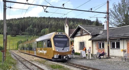 Besuch bei Freunden Die Taurachbahn Himmelstreppe der Mariazellerbahn im Bahnhof Annaberg Exkursion zur NÖVOG am 12.5.
